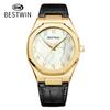 Fashon Bestwin Top Brand Men's Quartz Arabic numerals Leather Suitable For Daily Wear Festival Simple Business Waterproof Watch