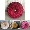 Luxurious Round Velvet Pumpkin Cushion With Charming Pleated Design And Soft Touch