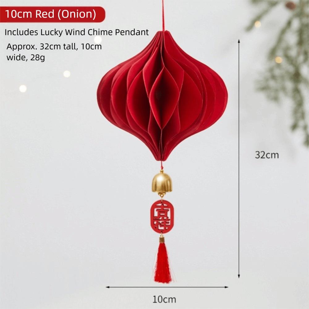 2026 Red Honeycomb New Year Decorations with Tassel Paper Christmas Tree Ornament Hanging Style Christmas Balls Patio Decor