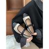 Anti-slip Retro Single Shoes for Women, Round Toe, Flat Bottom Shoes