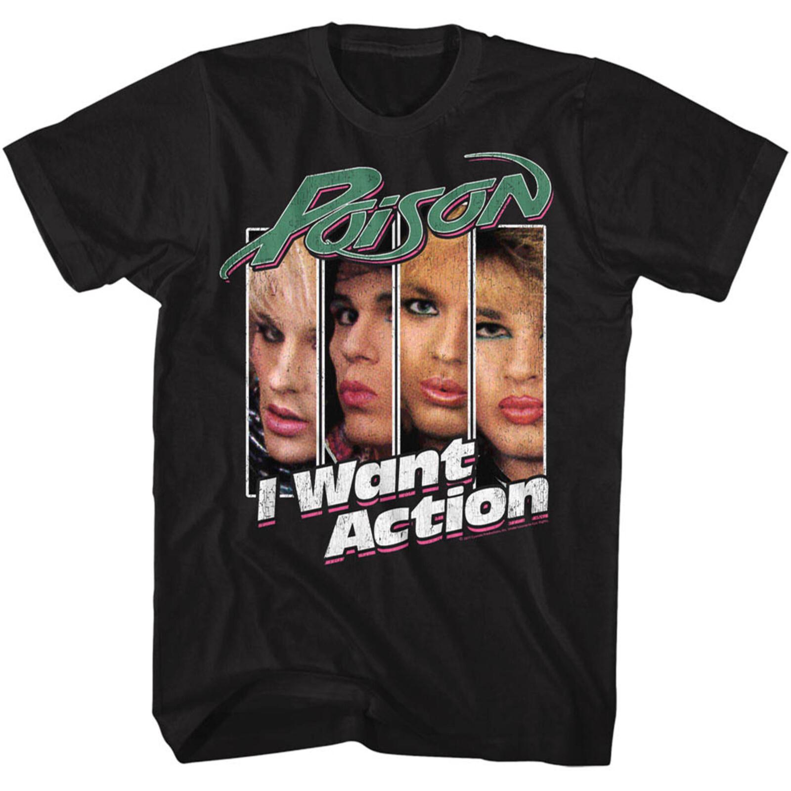 POISON cd lgo I WANT ACTION Official SHIRT XL New look what the cat dragged in S