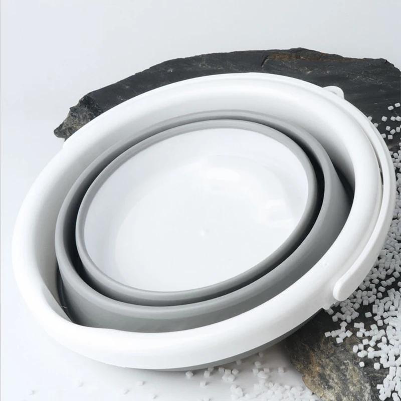 Secchio Pieghevole Portatile Pieghevole da 3L con Coperchio Spesso Pieghevole in Silicone Secchio per Lavare l'Auto Secchio da Campeggio Viaggio Pesca Decorazione