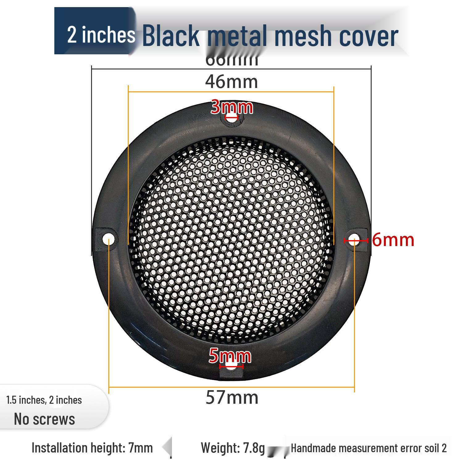 Metal Mesh Speaker Grille Dust Cover - Available in 1.5 to 10 inches