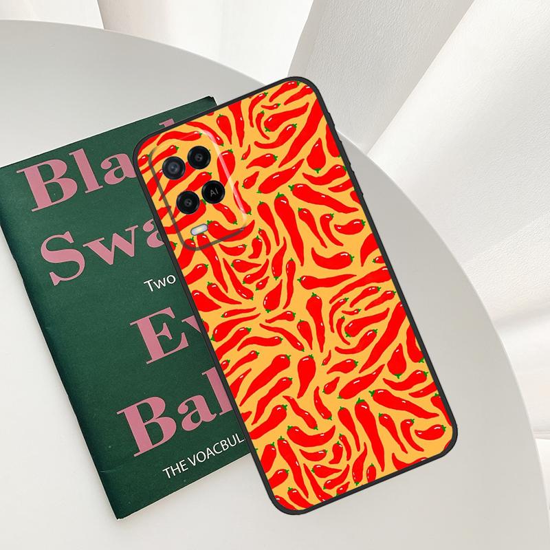 

Red Chilli Pepper Pattern Case For Oppo A96 A76 A16 A15 A17 A52 A72 A54S A57S A58 A78 A98 A57 A77 A54 A74 A94 Cover OPPO A16