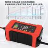12V 6A Fully Automatic Car Battery Charger Pulse Repair LCD Battery Charger for Auto Moto Lead Acid Battery Smart Charging
