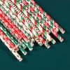 Tableware Paper Biodegradable Drinking Straws Christmas Decoration Party Supplies Bar Tools