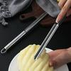Multifunction Pineapple Corer Pear Corer Non-slip Long Strip Fruit Peeler Stainless Steel Pineapple Knife Kitchen Manual Slicers