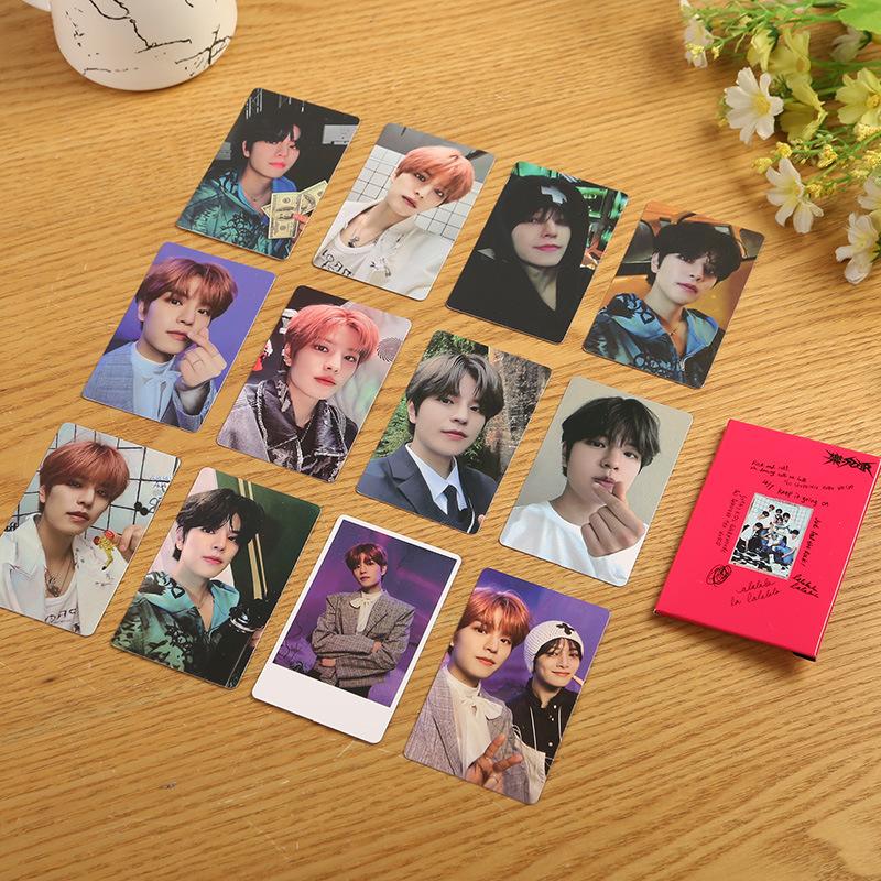 Skzoo Stray Kids Rock Star Album Same Style Photocards Hyunjin Han Idol Collectible Lomo Cards Fan Merch For Fans Collection Kid Friendly Entertaining