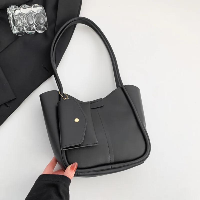 Soft Leather Shoulder Bag Large Capacity Shoulder Bag Simple Texture Winter Fashion New