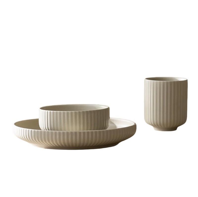 Truffle Ceramic 3-Piece Dinnerware Set