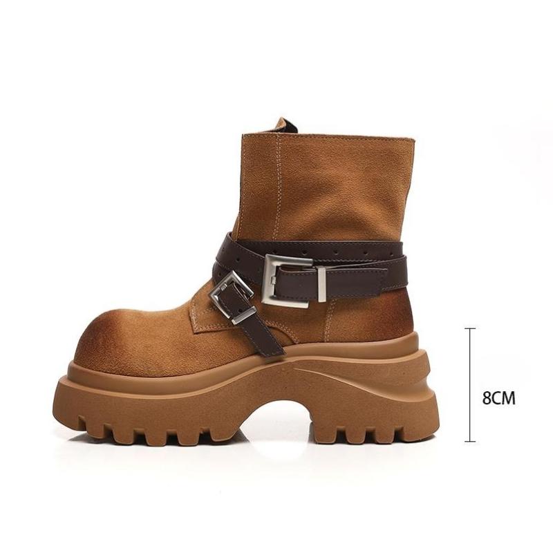 Fashion Ankle Boots Women Platform Chunky Shoes 2025 Trend New Fashion Winter Casual Snow Boots Brand Buckle Woman Botas Mujer Zapatos