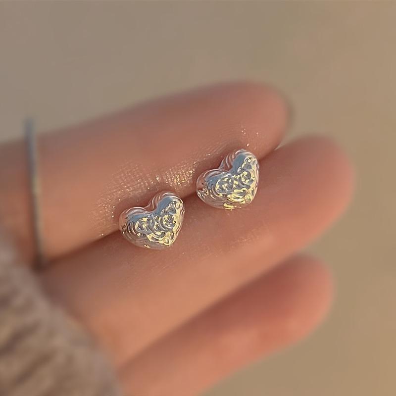 Gold Ring Earrings Women's Ear Buckles Light Luxury High-end Earrings Autumn and Winter Ring Earrings