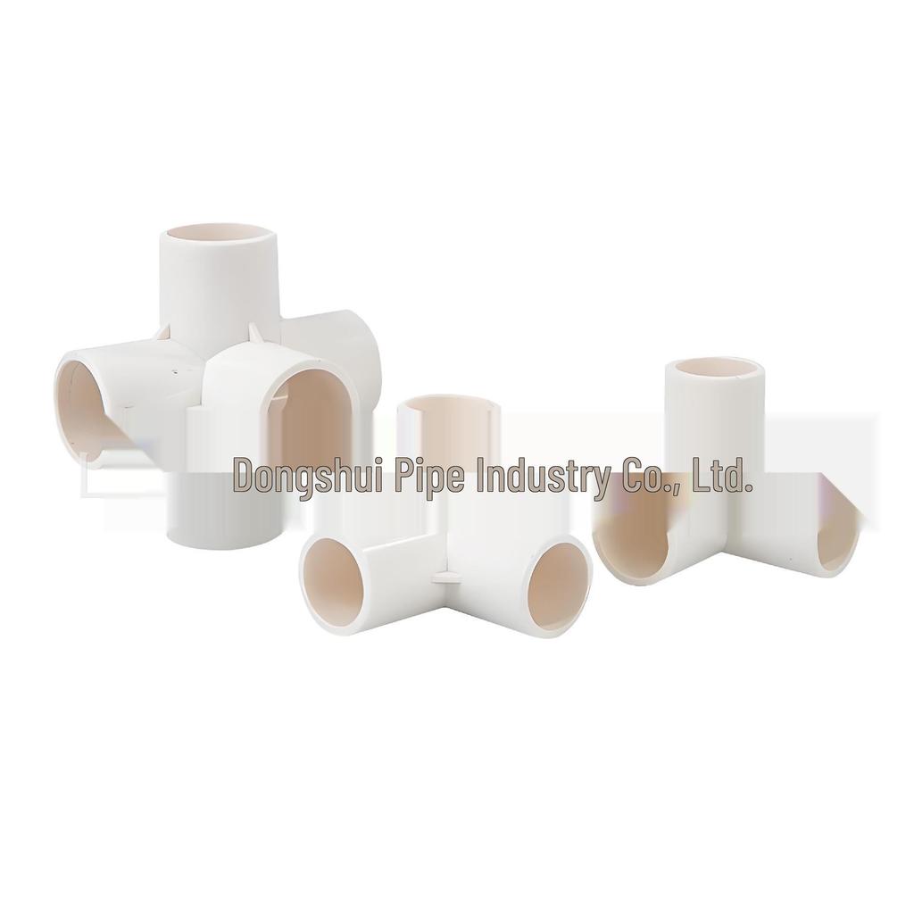 PVC Multi-Directional Shoe and Storage Rack Connector - 3D DIY 25/32mm Pipe Fittings (Tee, 4-Way, 5-Way, 6-Way)
