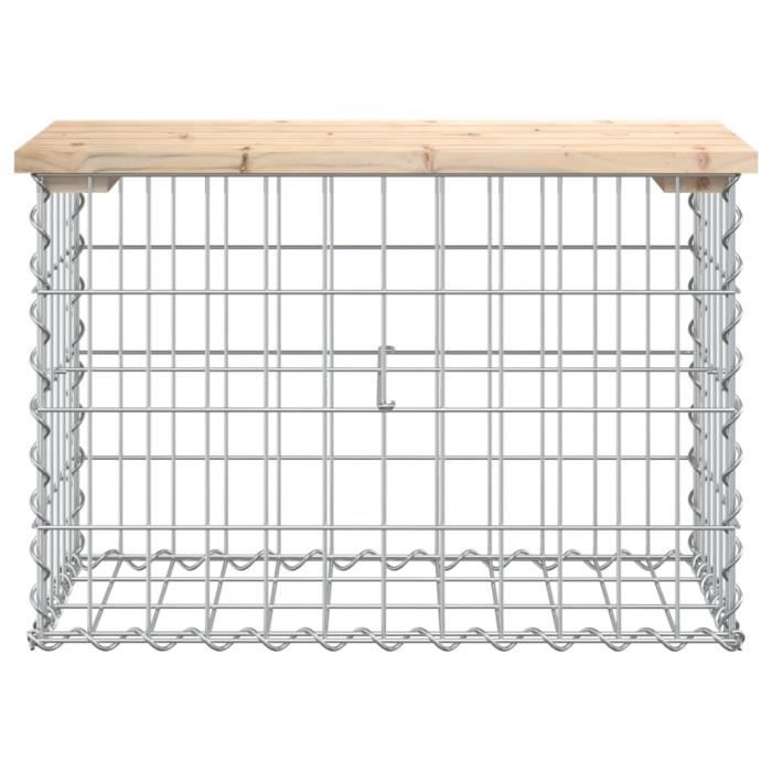 VidaXL Banc de jardin design de gabion 63x31,5x42cm bois massif de pin 834344