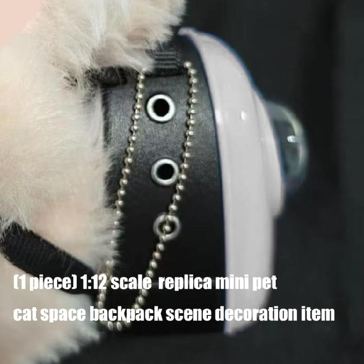 Mini-Weltraumrucksack Puppenhauszubehör Maßstab 1/12 Realistische Katzen Spielzeug Detailliertes Kunststoffdesign Für Thematische Ausstellungen