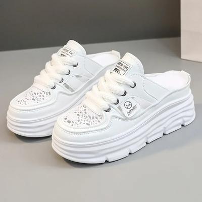 Fashion Chunky Woman's Half Slippers Designer Innovate Brand Hot Sale Casual Shoes Ladies Sandals Walking Shoes De Mujer Verano