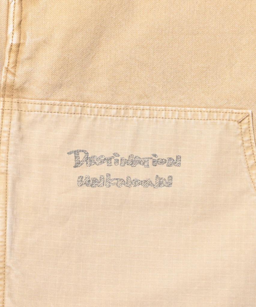 Chanseukeulloding Handwriting Canvas Work Shorts - Beige