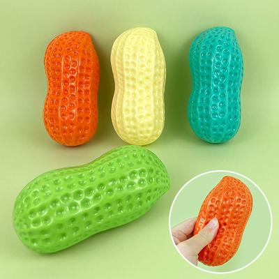 Jouet pour chien en gomme à mâcher en forme d'arachide, bâton molaire en TPR, résistant au bruit, résistant aux morsures, balle de nettoyage des dents, jouet pour chiot de petite et moyenne taille, soulagement de l'ennui