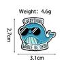 Cute Blue Whale Cartoon Brooch - Creative Badge for Clothes & Backpacks