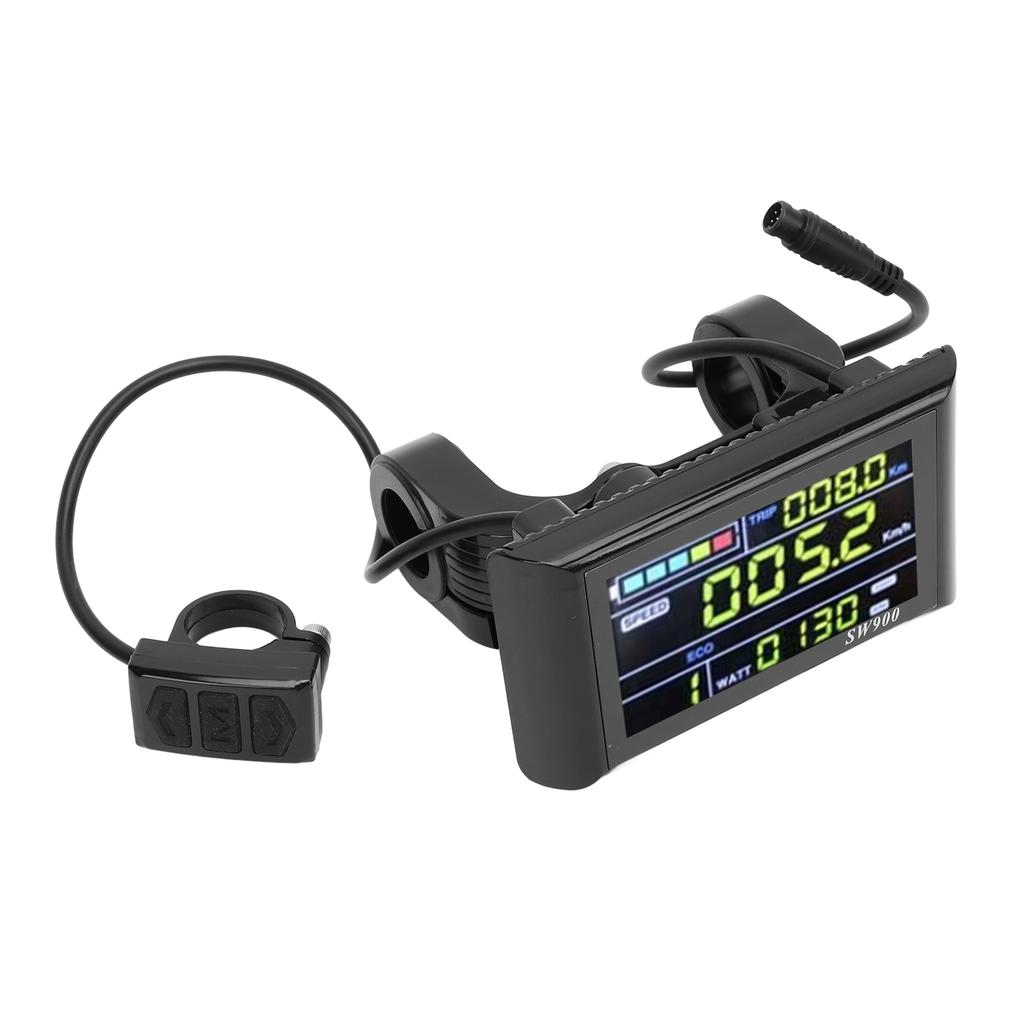 Electric Bike Panel LCD Display Control 6P Water Proof Meter 24V 36V 48V 60V Universal SW900