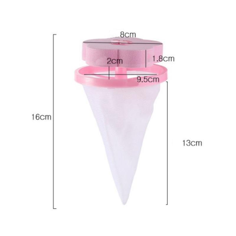 1pcs Reusable Floating Filter Bag For Washing Machine Flower-shaped Hair Removal Catcher Fine Mesh Strainer Cleaning Balls