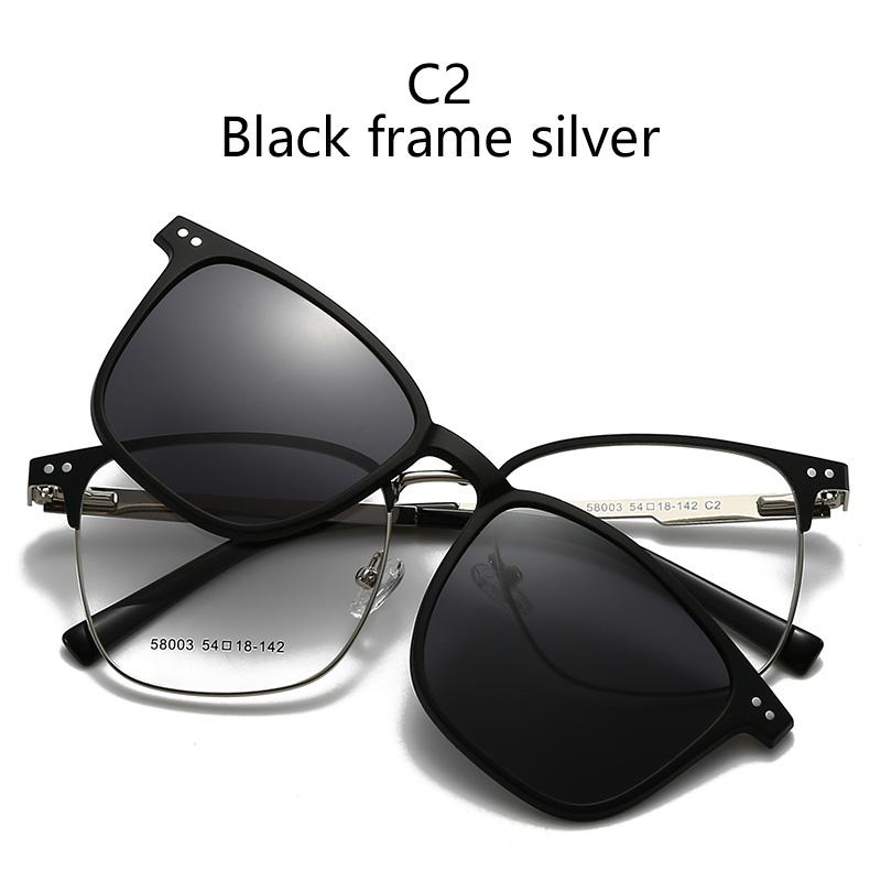 1/3 IN 1 Magnetic Sleeve Glasses High Appearance Level Versatile Myopia Glasses Frame Two-In-One Driving Sunglasses
