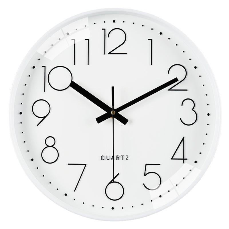 12-inch 30cm Simple Living Room Wall Clock Three-dimensional Digital Scale Mute Clock