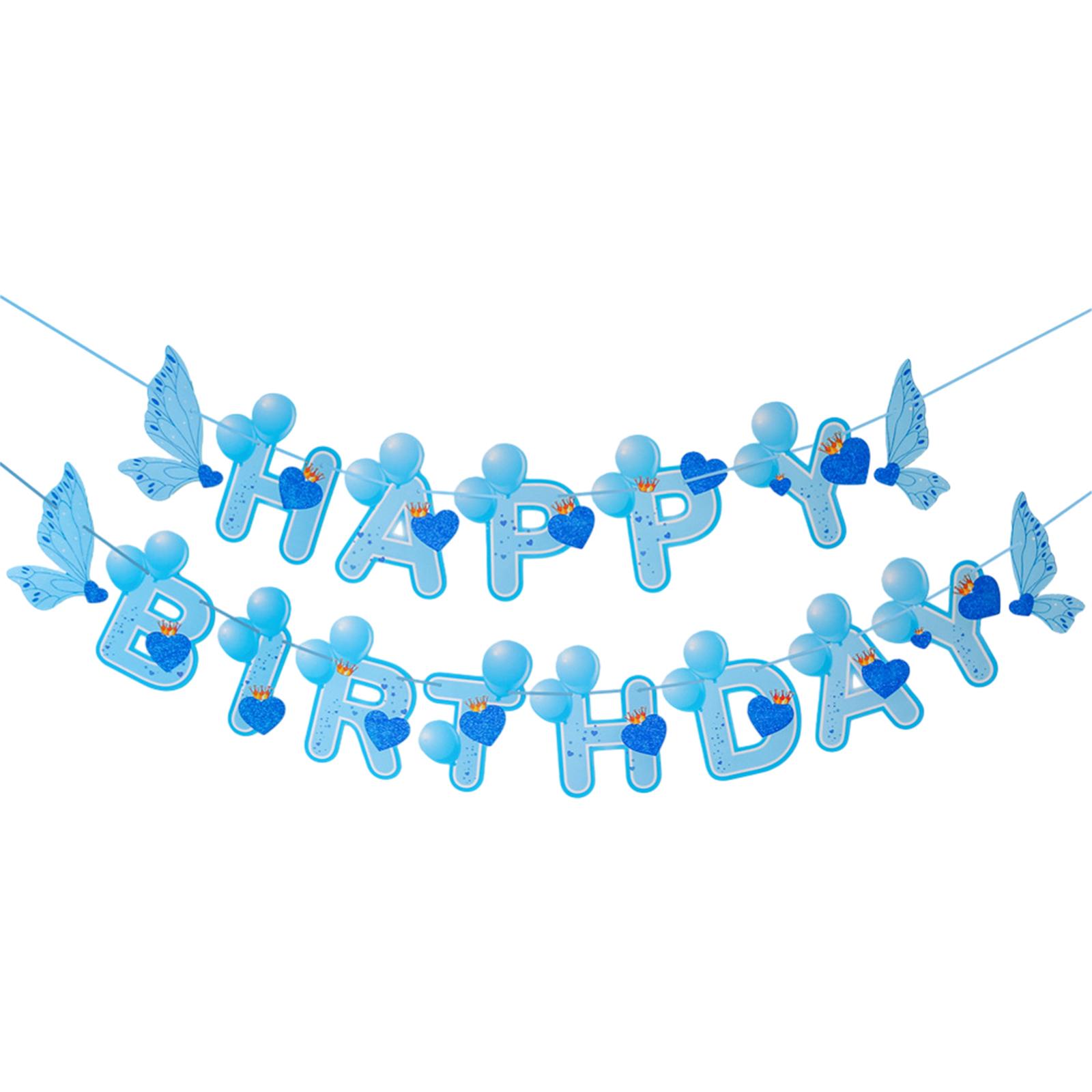 

Баннер с днем рождения Украшения с днем рождения Знак с днем рождения Баннер на день рождения для вечеринки по случаю дня рождения синий