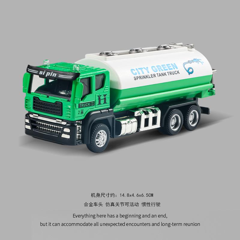 Legierung Müllwagen Spielzeug Kehren und Clearing Yuncheng Sanitär LKW Engineering Klassifizierung Eimer Kinder Jungen Sprinkler