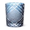 Retro Kiriko Glass Window Ink Current Model J-kitchens Cup, 80xH90mm, 280cc, Pattern, Blue, Kasho,