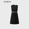 Ports 2025 S/S Elegant Short-Sleeve Mini Dress