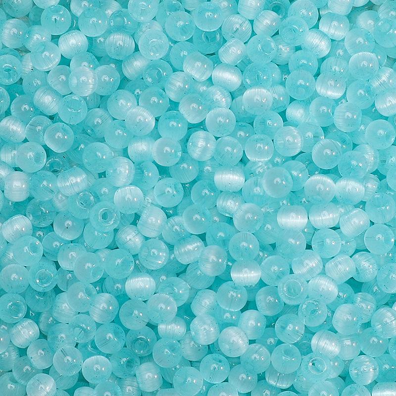Mărgele de sticlă ochi de pisică jeleu 4mm, mărgele mici, mărgele libere, accesorii DIY lucrate manual, mărgele pentru înșirat manual, mărgele rotunde, lanț pentru telefonul mobil, mărgele rotunde, culoare încântătoare