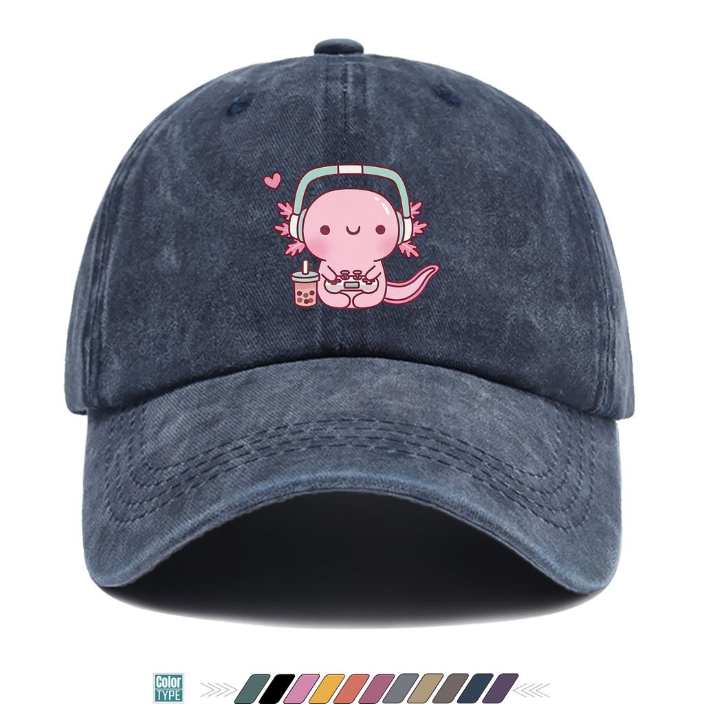 Cute Cartoon SalaUnisexder Print Baseball Cap Breathable And Adjustable Duck Tongue Hat Suitable for All Seasons MultiFunctiona