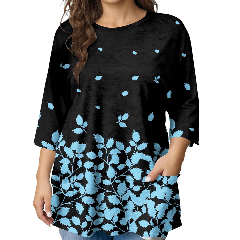 Damen Mode Übergröße Bedruckte Kurzarmbluse Für Elegantes Pendeln Und Freizeitkleidung
