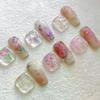 10 Rouleaux/boîte Feuilles de Transfert pour Ongles Rose Fleurie Papier Autocollant Autocollants Floraux Wraps pour Ongles Autocollants Nail Art Papillon Ciel Autocollant pour Ongles