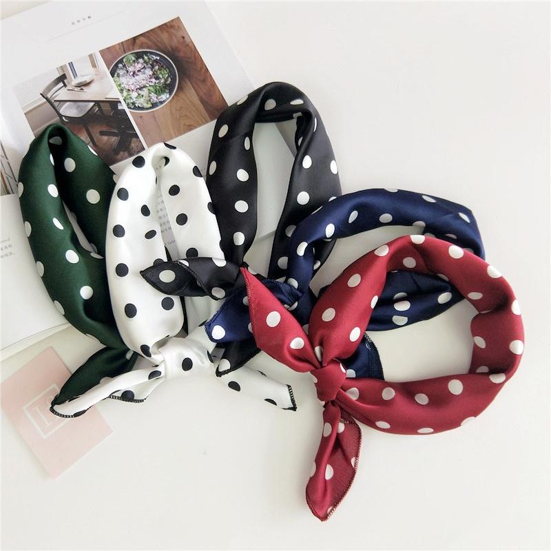 Luxury Square Scarf For Women Silk Feeling Shawl Satin Hijab Fashion Wraps Hair Bands Ribbon Headband Bag Accessories Headscarf