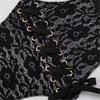 Western Styles Black Corset Leather Belt Women Gothicism Styles Waistband for Women Fashion Accessory