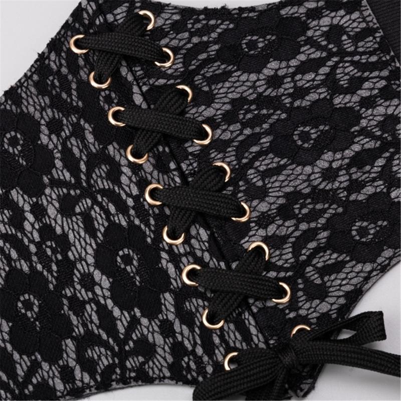 Western Styles Black Corset Leather Belt Women Gothicism Styles Waistband for Women Fashion Accessory