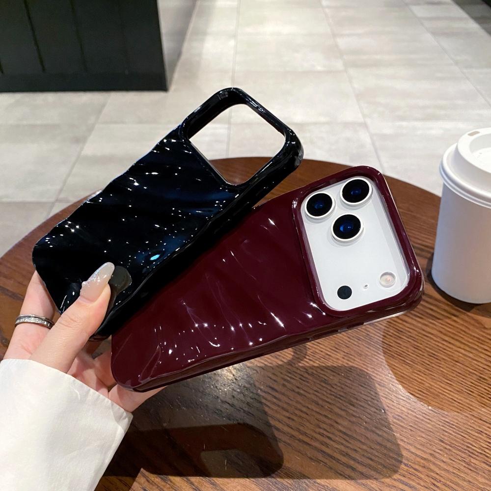 Wave Texture Soft Silicone Phone Case For iPhone 17 Air 16 15 14 13 12 11 XS 8 Plus Pro Max Independent Button Full Bumper Cover