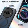 KEYSION Magnetic Phone Case for Redmi A3 A3X Soft Silicone+PC Matte Translucent Clear Shockproof Back Cover for Xiaomi POCO C61