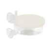 Aquarium Air Refiner High Dissolved Quiet Adjustable Fish Tank Nano Air Stone Disc with Double Suction Cups L White