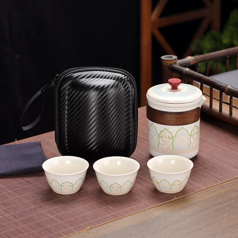 Travel Tea Set, Convenient Kung Fu Tea Set Set, Outdoor Kuaike Cup, Holiday Company Business Gift
