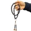 WONDERFUL LOTUS Myo  Lotus  Flower Prayer Beads for Men, Jodo Sect Formal Daily Prayer Beads, Ebony with Silver Rings, Sanman Jodo Formal Prayer