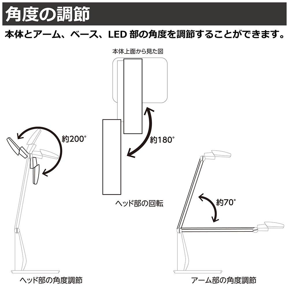 Luminous LED Desk Light, Color Temperature Adjustable (4 Modes), Stepless Dimming, 550 Lumens, Tabletop Stand, USB Port, White, DL-K228CWH