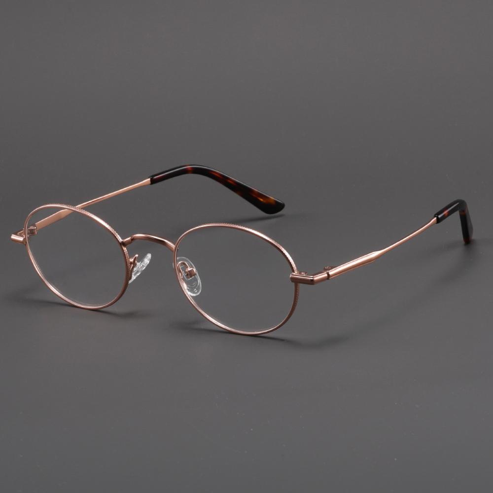 

Small Oval Shape High Quality Titanium Eyeglasses for Men Anti Blue Light Reading Glasses Prescription Eyeglasses 0