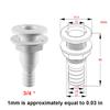 Boat Scupper Straight Plastic 3/4in White Connector Hose Outlet Bilge Replacement Boats Marine Yacht Sail Hardware