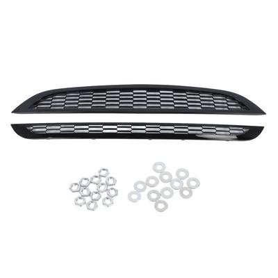 2 Pcs Front Upper Lower Bonnet Mesh Grilles High Strength Bumper Hood Grill Guard for Cooper R50