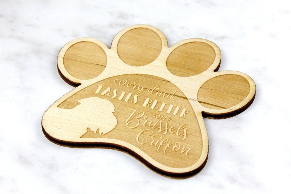 Brüsseler Griffon, Brussels Griffon - Untersetzer, gravierter Untersetzer mit Hund, Geschenk für Hundeliebhaber von der Marke Art-Dog