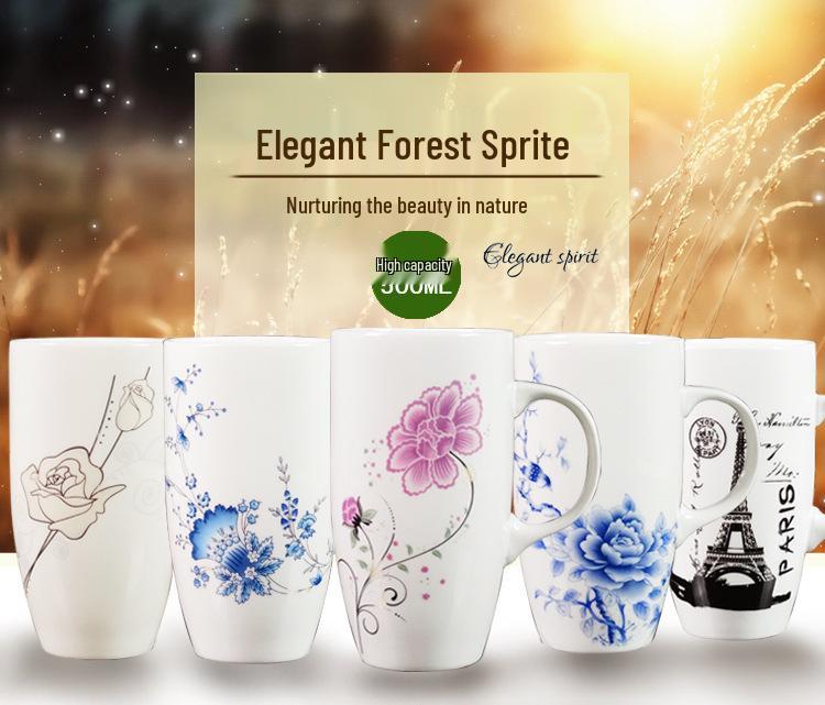 500ml Large Ceramic Office Mug - Creative Breakfast & Coffee Cup