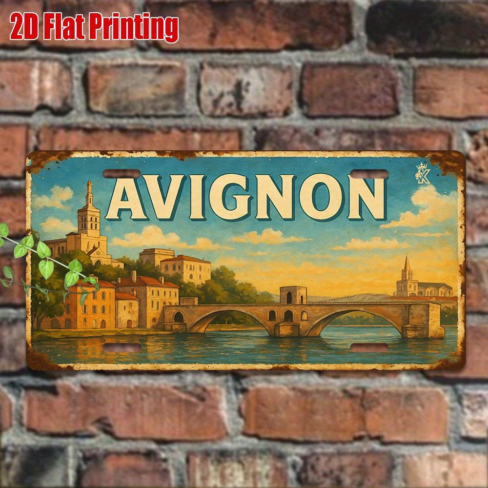 

D Flat D Flat Printing pc Vintage Metal Sign Only for decoration Outdoor Wall Art (cm cm) AVIGNON Aluminum 15x30cm(5.9x7.8inch)